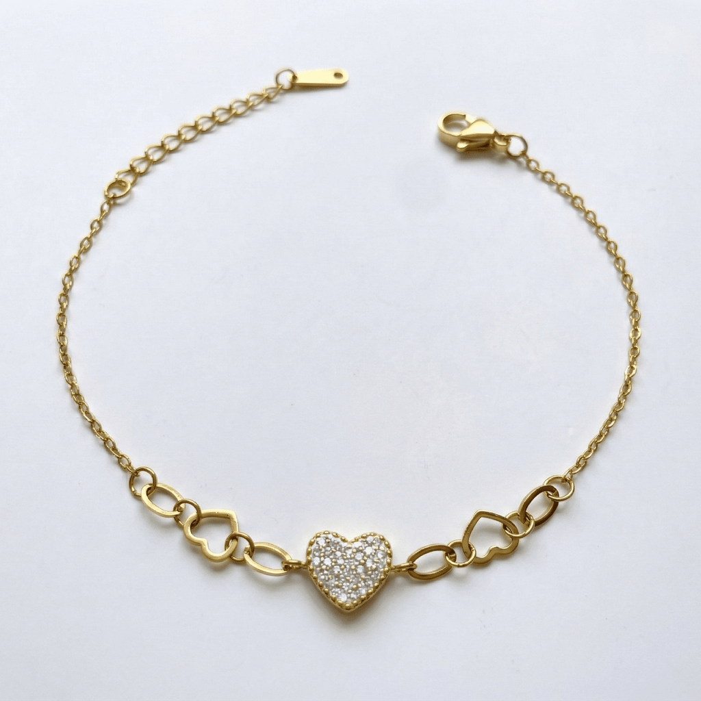 Shimmer Heart Bracelet - aishabanoco